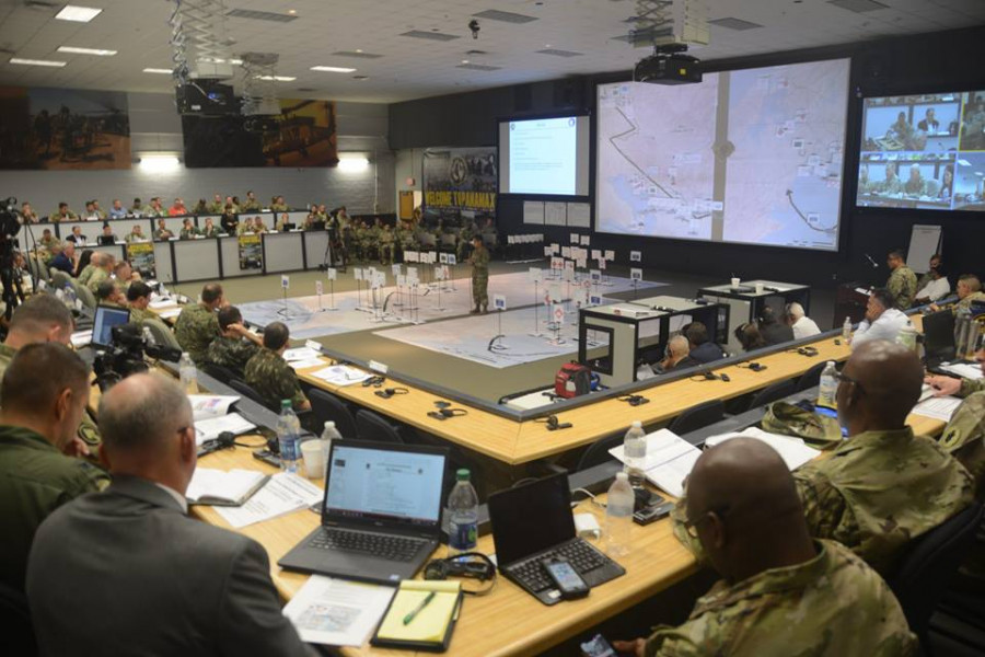 Parte de las reuniones en Panamax 2018. Foto: US Army South Public Affairs