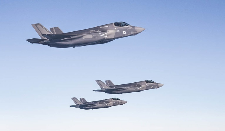 Aviones F-35b británicos. Foto: Royal Navy