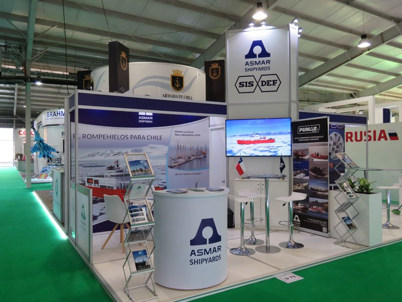 Stand de Asmar en Fidae 2018. Foto: Asmar