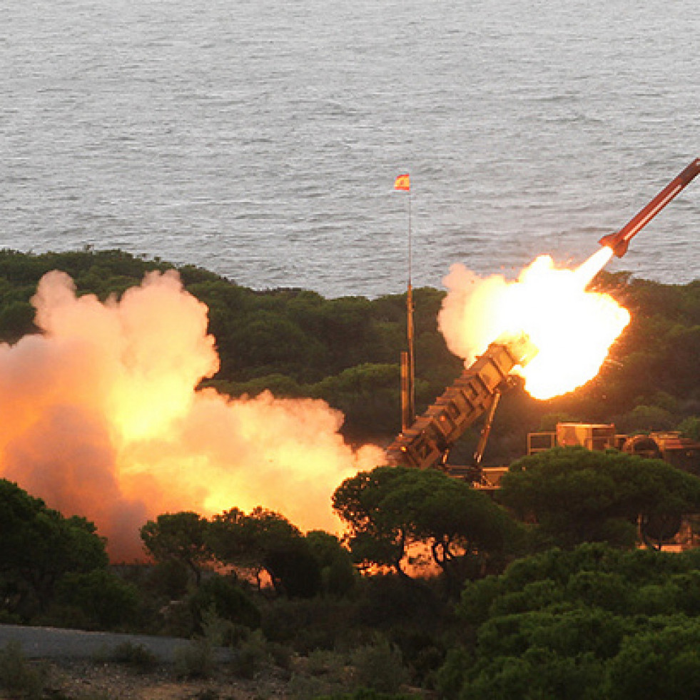 Lanzamiento de misil con el sistema Patriot. Foto: Ejército de Tierra
