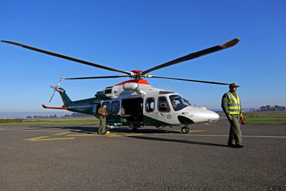 El AW139 es uno de los dos modelos de helicópteros de Leonardo que opera Carabineros de Chile. Foto: Carabineros de Chile