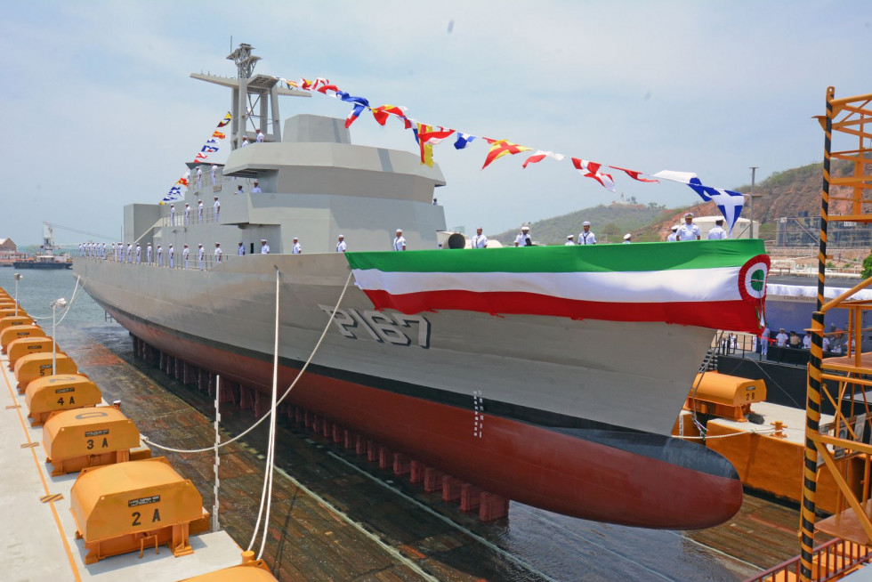 Ceremonia de botadura de la patrulla oceánica ARM Jalisco PO-167. Imagen Semar