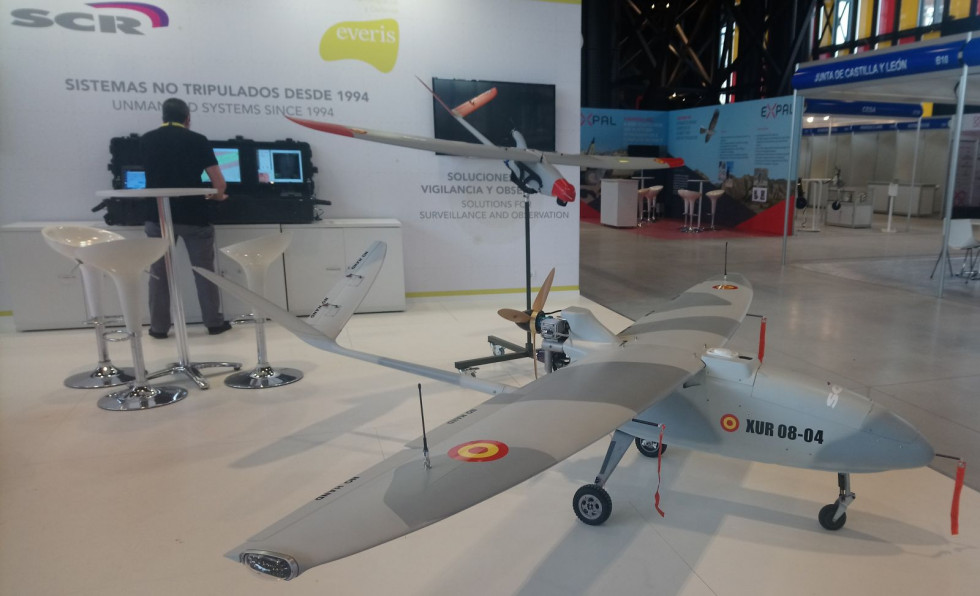 RPAS Tucán y Atlantic de SCR en UNVEX. Foto: Infodefensa.com