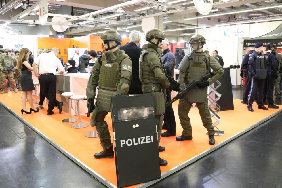 Área de exhibición de la feria de seguridad de Nuremberg. Foto: Enforce Tac