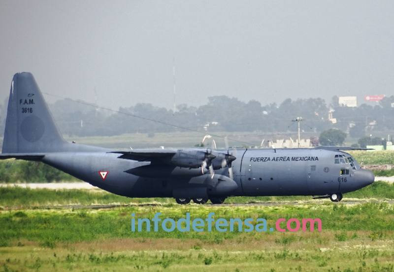 Uno de los C-130 MK-3 de la Fuerza Aérea Mexicana, después de su modernización. Imagen JAQC