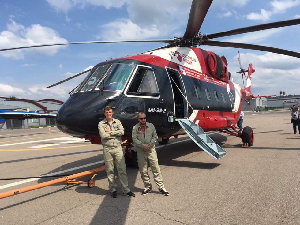 El Mi-38, uno de los nuevos modelos de Russian Helicopters. Foto: Carlos E. Hernández.