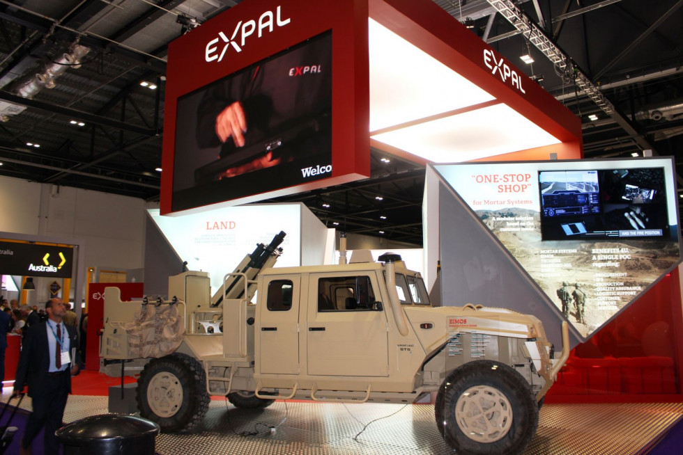 Stand de Expal en DSEI. Foto: Infodefensa.com