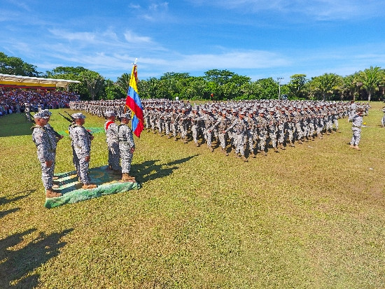 Imagen de la jura de bandera. Foto: ARC