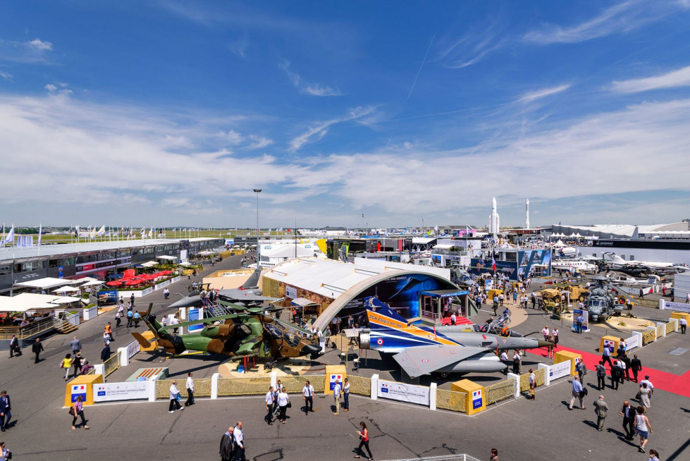 Panorámica del exterior del Salón Internacional de la Aeronáutica y el Espacio de París-Le Bourget. Foto: Paris Air Show