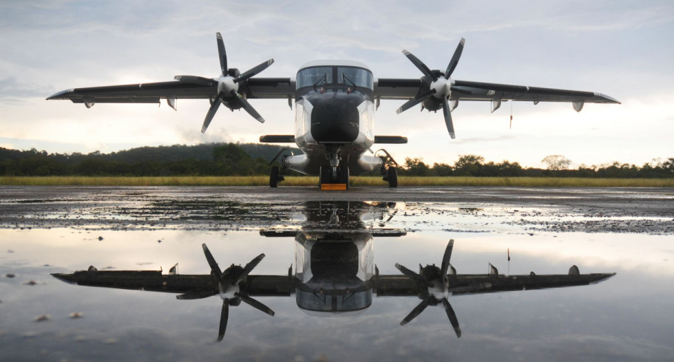 Un Dornier 228 en Puerto Ayacucho. Foto: RUAG