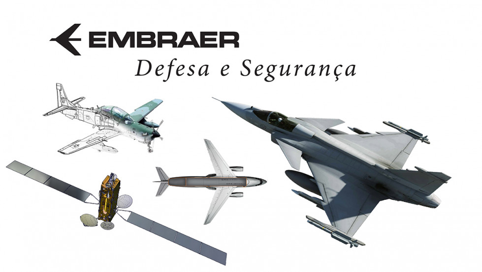 Portifólio de tecnologias Embraer Defesa & Segurança. Foto: Divulgação