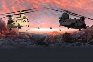 Aspecto de los futuros helicópteros CH-47F Block II Chinook. Foto: Boeing