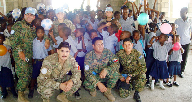 Tropas chilenas en Haití en Minustah. Fuente: Estado Mayor Conjunto