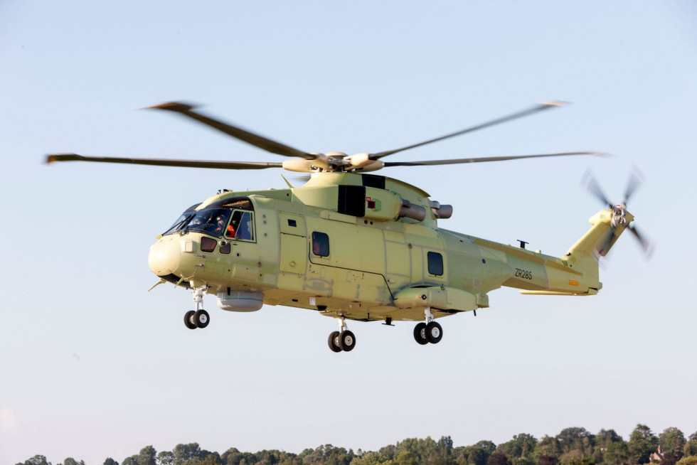 Primer vuelo de un AW101 para la Armada de Polonia. Foto: Leonardo