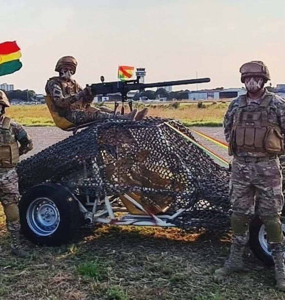 Vehículo eléctrico de reconocimiento Yacaré. Foto: Ejército de Bolivia