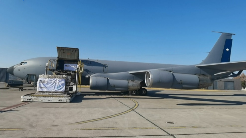 Boeing KC-135E Stratotanker del Grupo N° 10 de la FACh en Santiago. Foto: FACh