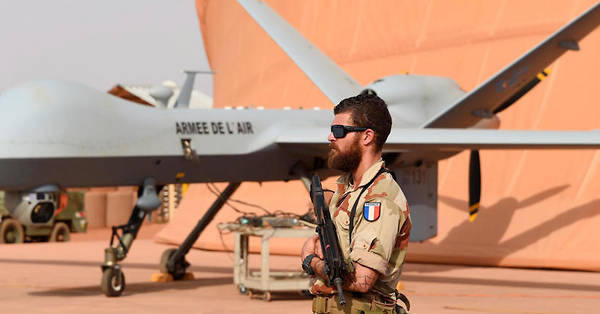 MQ-9 francés. Foto: Fuerzas Armadas Francesas