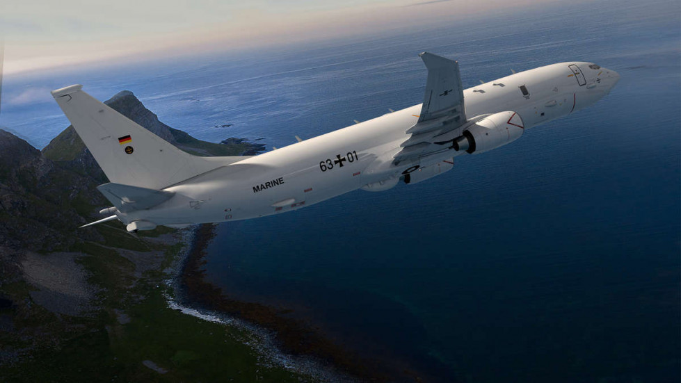 Representación de un P8A Poseidon con los colores de la Armada alemana. Imagen: Boeing