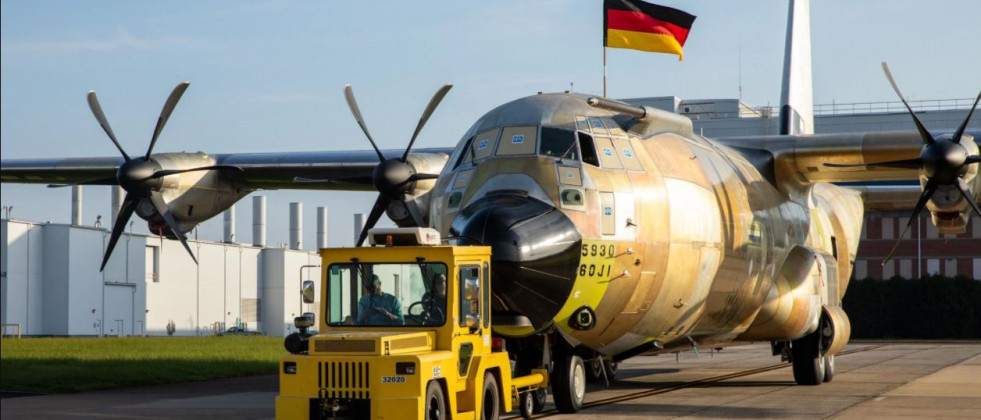Primer avión C-130J fabricado para Alemania. Foto: Luftwaffe