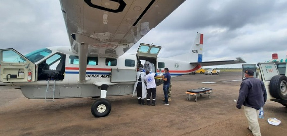 Grand Caravan realizando una evacuación medica. Foto: Fuerza Aérea del Paraguay
