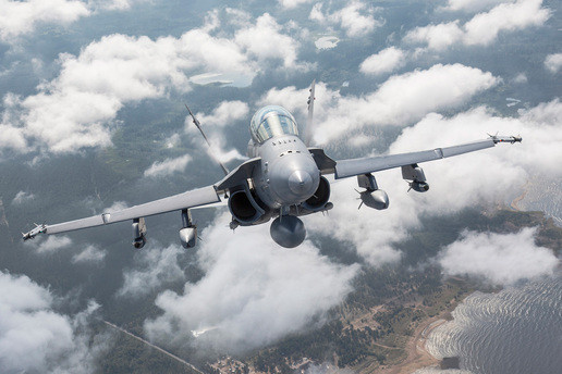 Avión de combate F-18 finlandés. Foto: Ministerio de Defensa de Finlandia