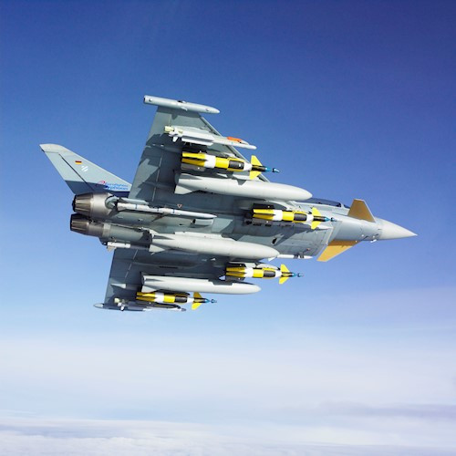 Avión de combate Eurofighter alemán. Foto: Cobham Mission Systems