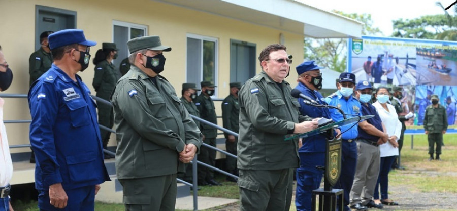 Inauguración de la nueva base naval en el Caribe. Foto: Ejército de Nicaragua