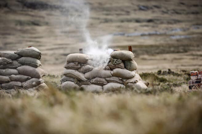 Las maniobras militares en las Islas Malvinas. Foto: Ejército Británico.