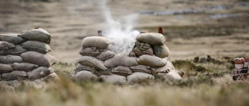 Las maniobras militares en las Islas Malvinas. Foto: Ejército Británico.