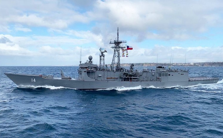 La FFG-14 Almirante Latorre es una de las dos fragatas clase Adelaide que incorporó la Escuadra Nacional en 2020. Foto: Armada de Chile