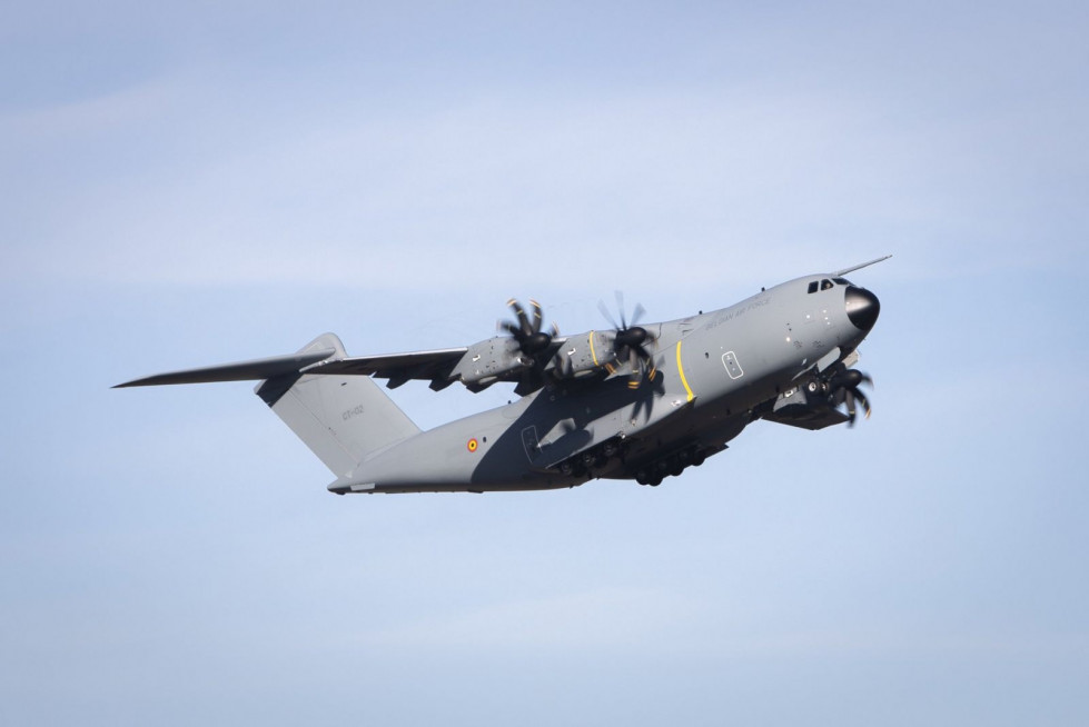 Avión A400M belga en su primer vuelo hacia su base de operaciones. Foto: Airbus