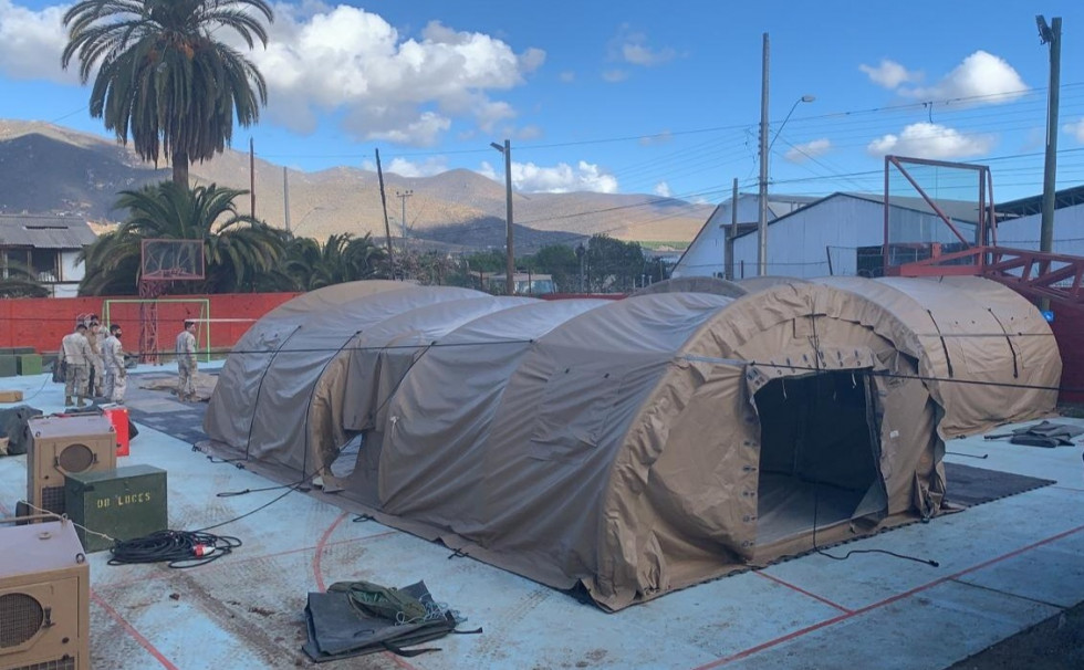 Las dependencias del PAME permitirán incorporar 40 camas. Foto: Ejército de Chile