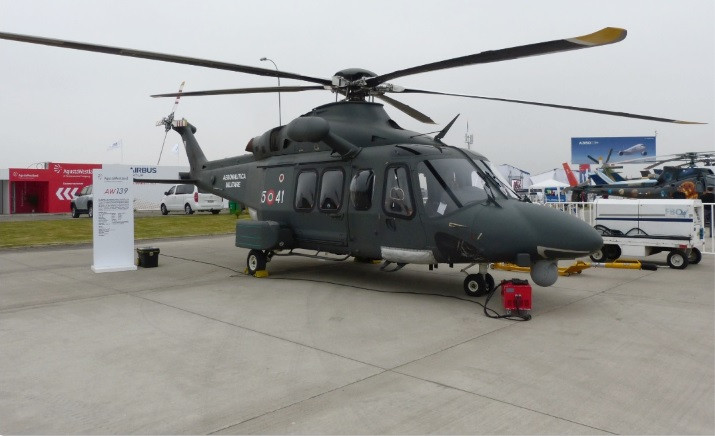 Helicóptero AW139 en una feria sectorial en Latinoamérica. Foto: Ginés Soriano Forte  Infodefensa.com