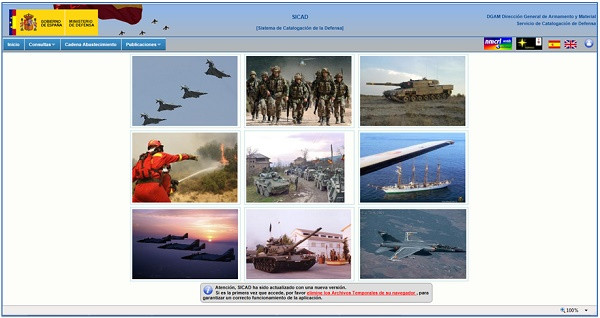 Sistema Sicad del Ministerio de Defensa de España. Foto: Ministerio de Defensa de España