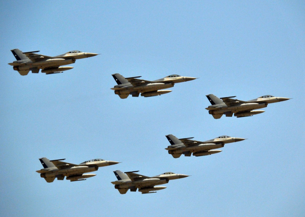 Escuadrilla de aviones Lockheed Martin F-16 MLU Fighting Falcon. Foto: FACh