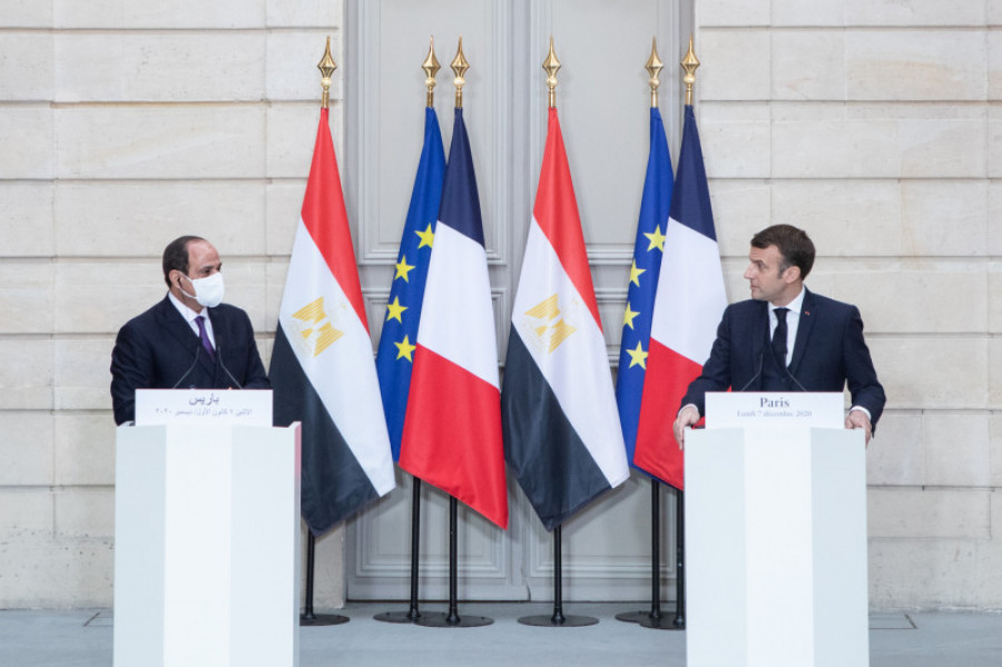 Al-Sissi y Macron en París. Foto: Elysée