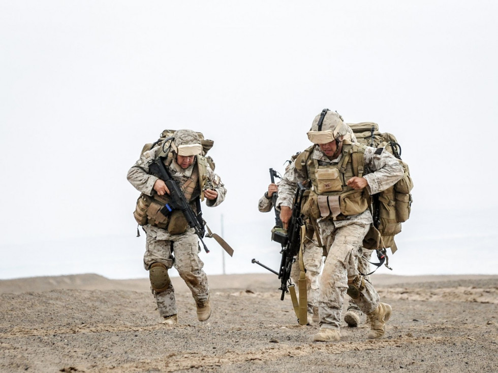 Efectivos en la Competencia de Patrullas de Infantería Teniente Coronel Juan José San Martín 2019. Foto: Ejército de Chile