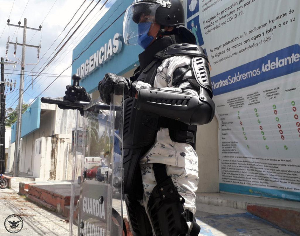 Guardia nacional en un despliegue urbano. Foto: Guardia Nacional de México