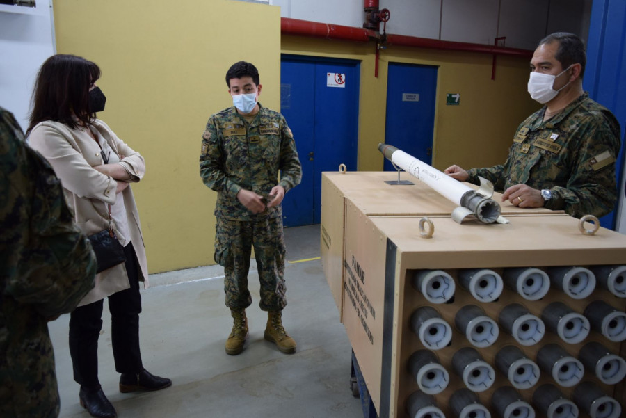 El SLM Tralcan consta de una lanzadora de 20 cohetes Tralcan y un peso cargado de 400 kilos. Foto: Famae