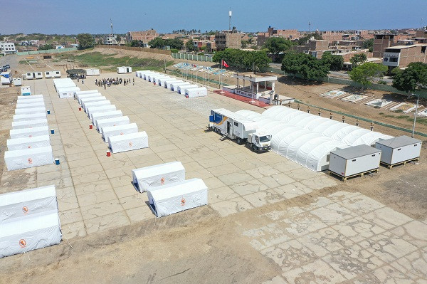 Centro de Aislamiento Voluntario Covid-19 en Lambayeque. Foto: Ministerio de Defensa del Perú