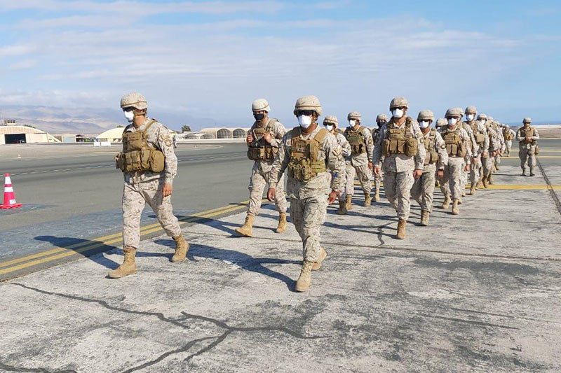 Unidades del Ejército y la Armada han sido transportadas en aviones de la FACh. Foto: FACh