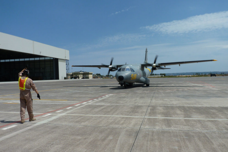 Avión del destacamento Grappa. Foto: Ejército del Aire