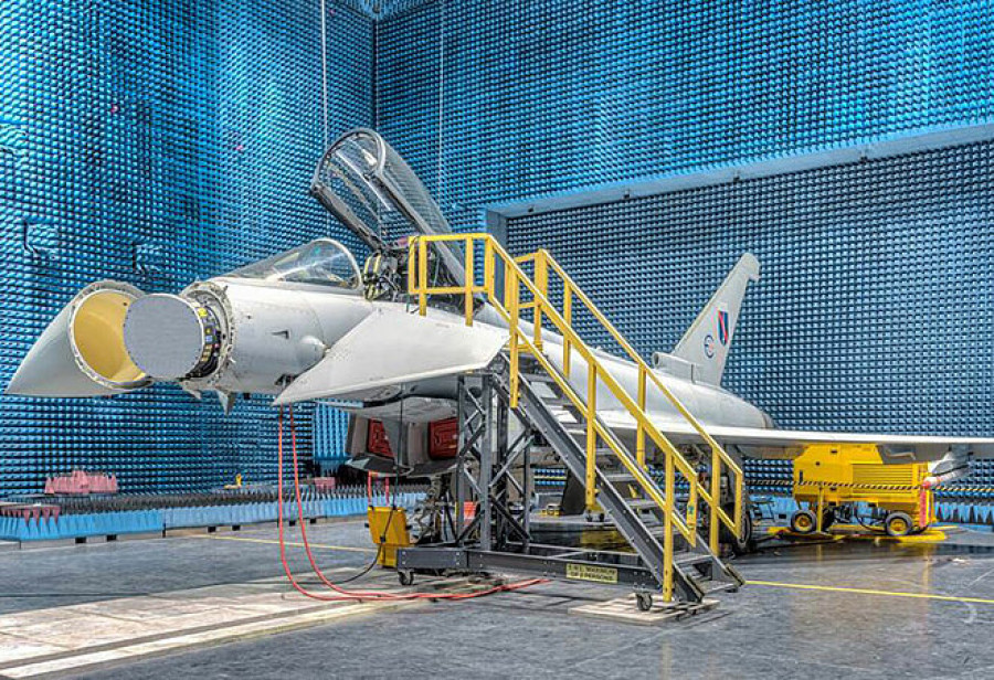 Radar de Hensoldt en un avión de combate Eurofighter. Foto: Hensoldt