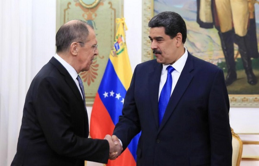 Maduro y Lavrov durante su encuentro en Caracas. Foto: Prensa Presidencial.