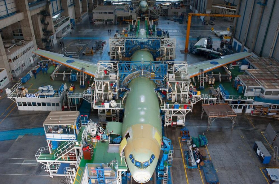 Planta de montaje de aviones de Airbus. Foto: P. Pigeyre  Airbus