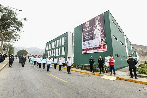 Inauguración del Centro de Aislamiento Covid-19 en Puente Piedra. Foto: Ministerio del Interior del Perú