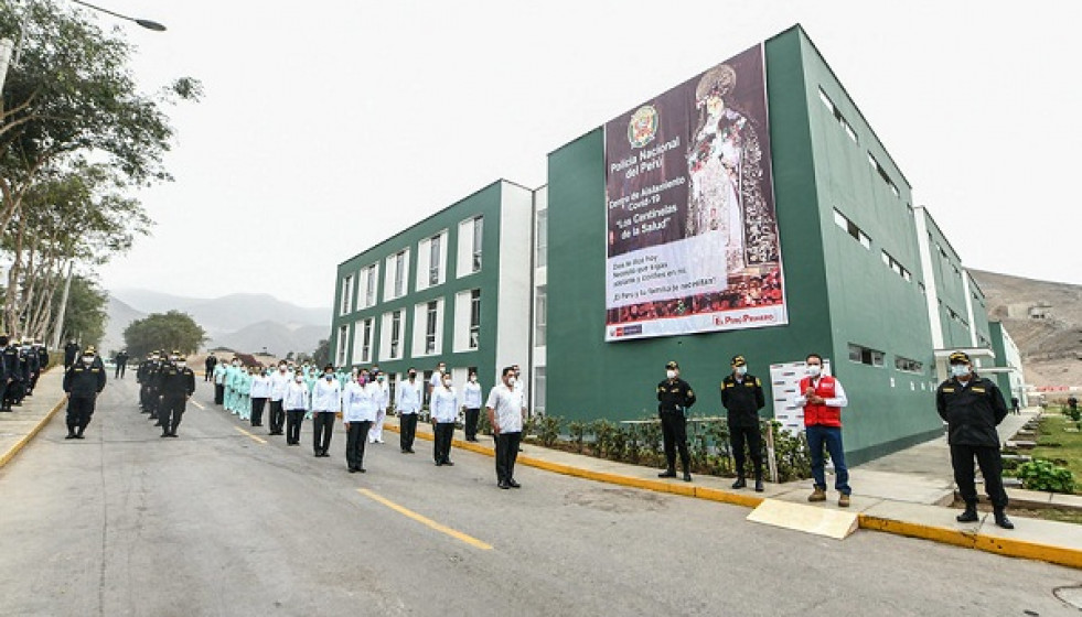 Inauguración del Centro de Aislamiento Covid-19 en Puente Piedra. Foto: Ministerio del Interior del Perú