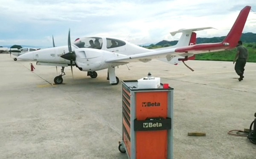 El DA42 VI Twin Star 61651 siendo sometido al Ground Test. Foto: Aviación Militar de Venezuela