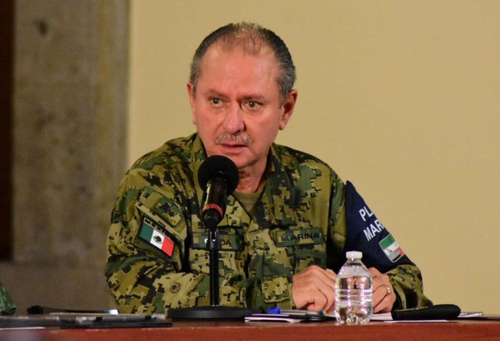 El titular de la Semar, almirante José Rafael Ojeda Durán. Foto: Semar