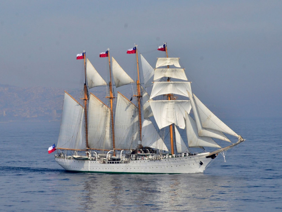 El buque escuela Esmeralda está en servicio en la Armada de Chile desde 1954. Foto: Armada de Chile